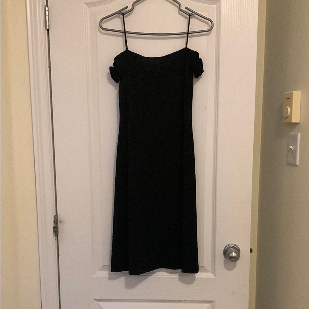 Black Slip Dress with Spaghetti Straps for Cocktail Night Out